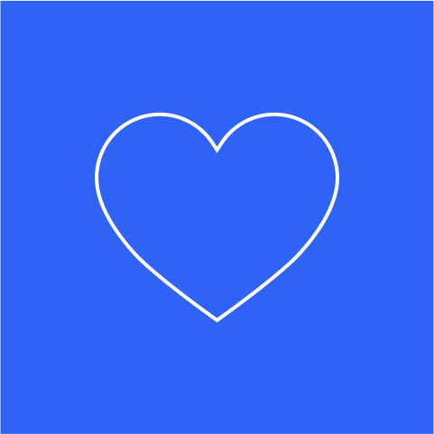 icoon van een hart op een blauwe achtergrond